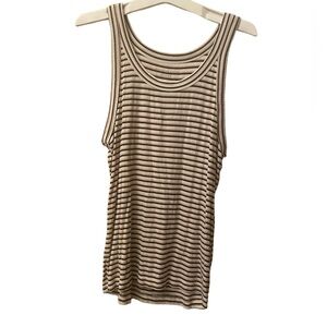 American Eagle black and mauve striped tank size M